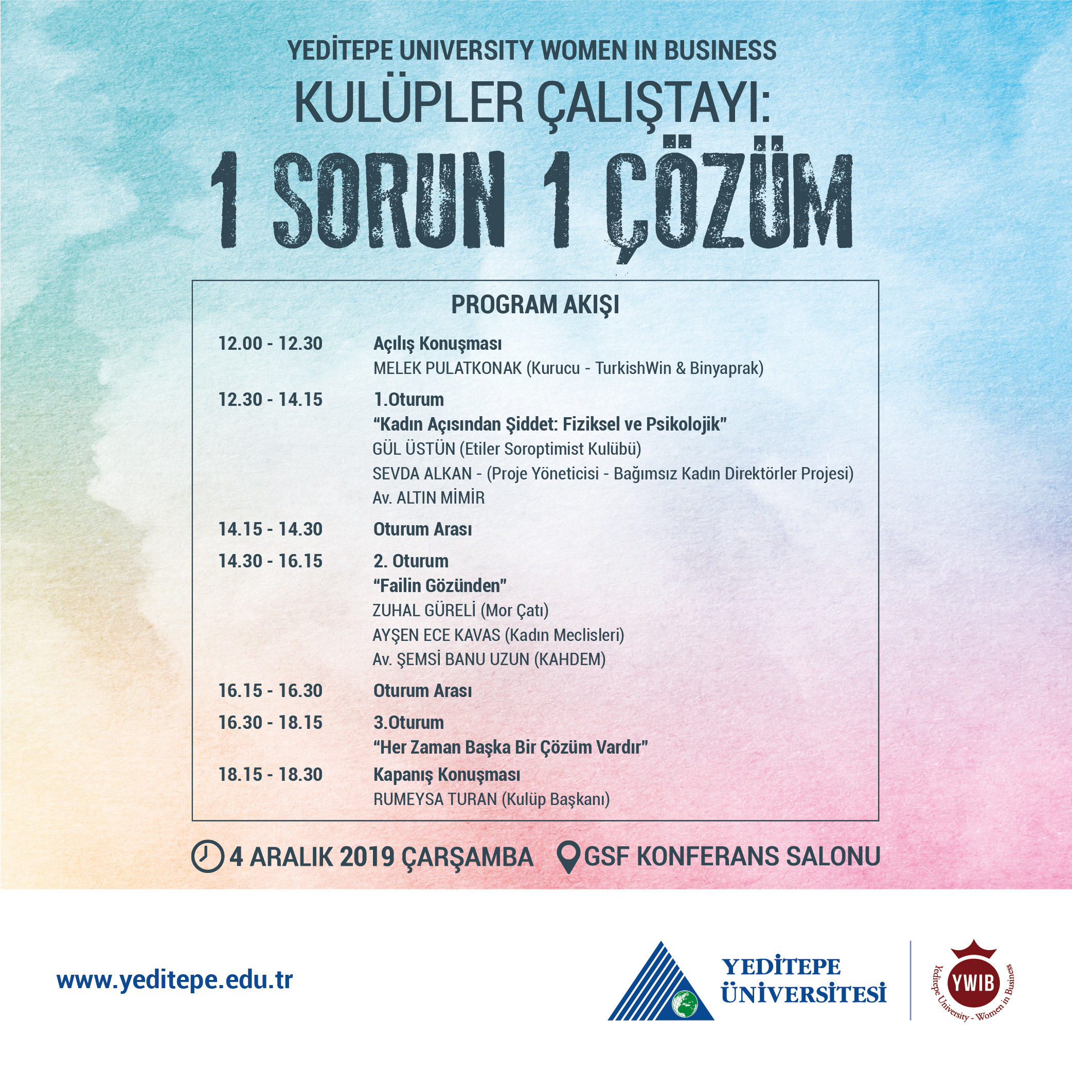 Kulüpler Çalıştayı: 1 Sorun 1 Çözüm