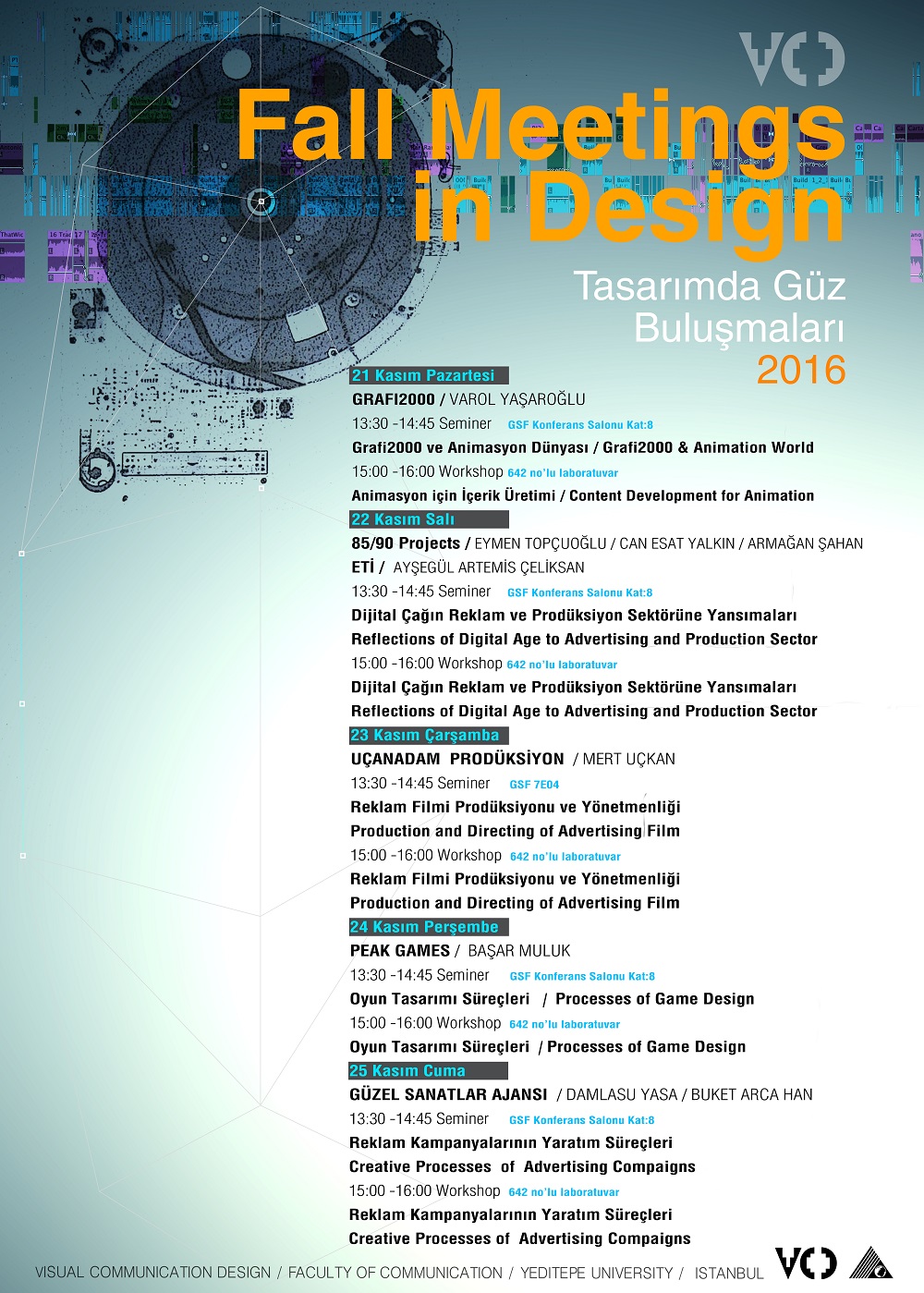 Fall Meetings in Design  2016