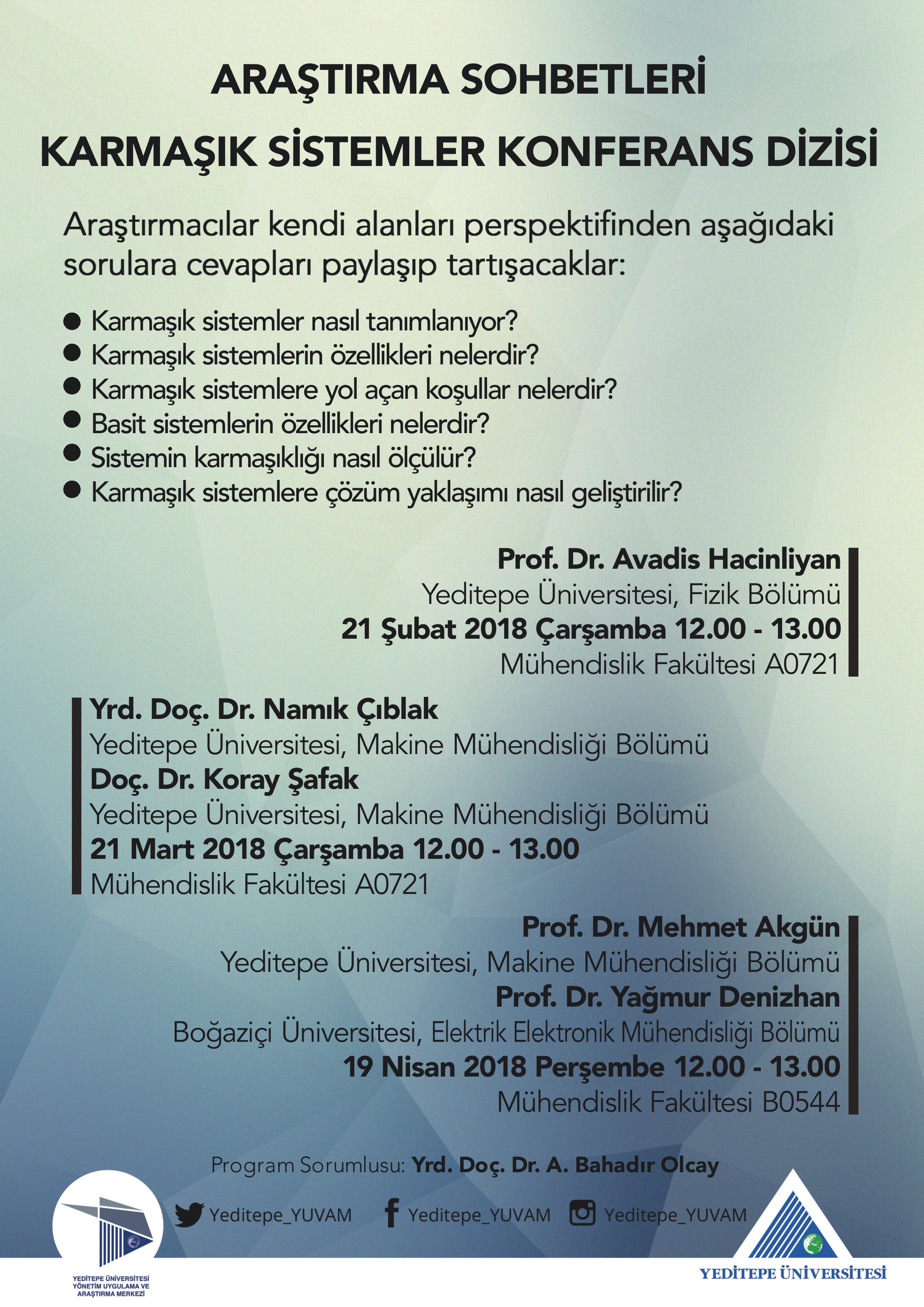 RESEARCH TALKS COMPLEX SYSTEMS CONFERENCE SERIES