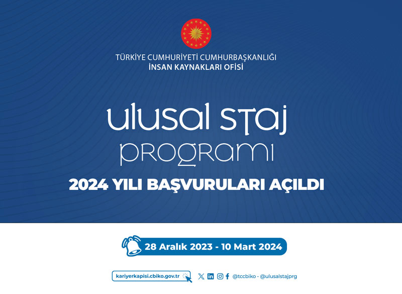 Ulusal Staj Programı 2024 Yılı Başvuruları Açıldı