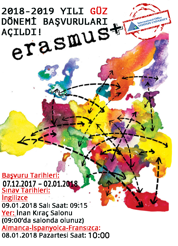  2018 Erasmus+ / Exchange Güz Dönemi Başvuruları Açıldı