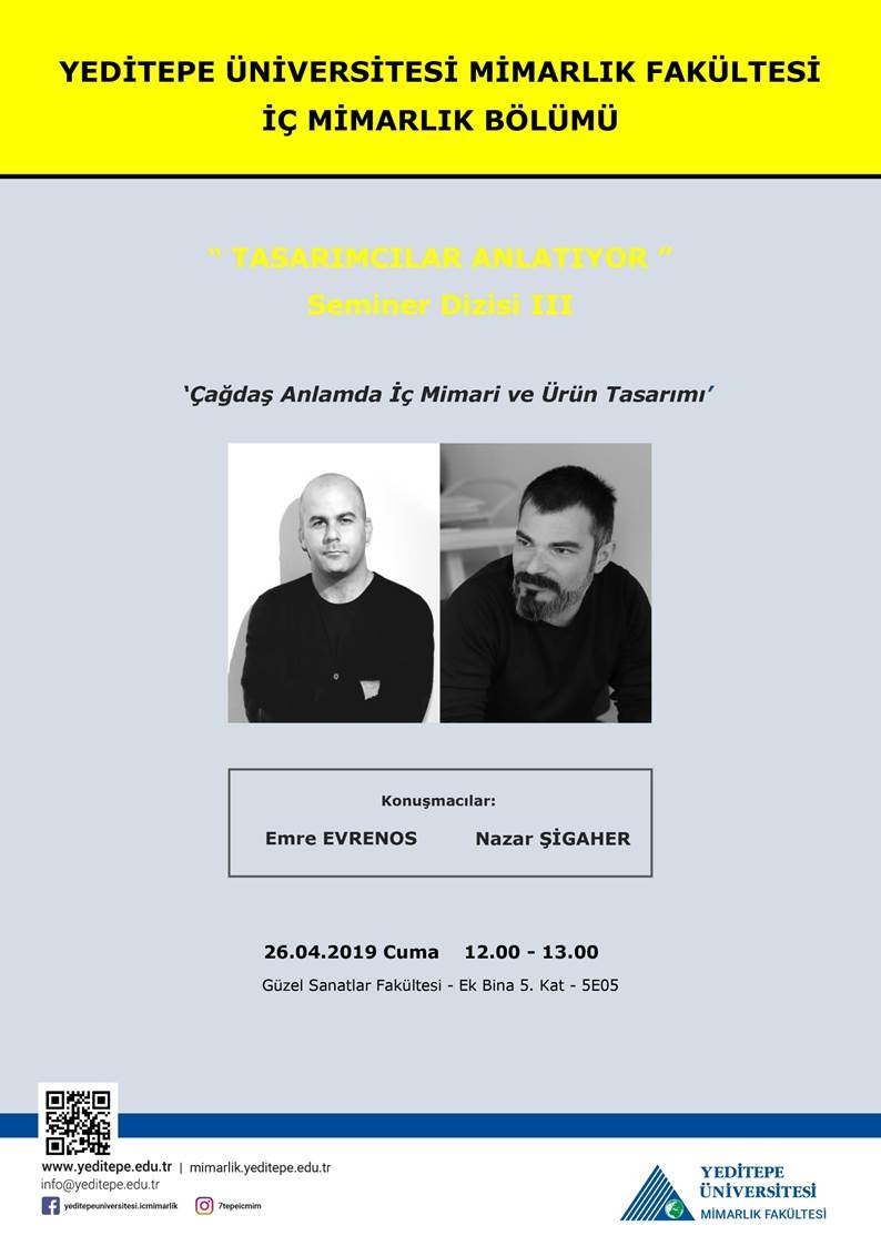 İç Mimarlık Bölümü - Tasarımcılar Anlatıyor | Seminer Dizisi III