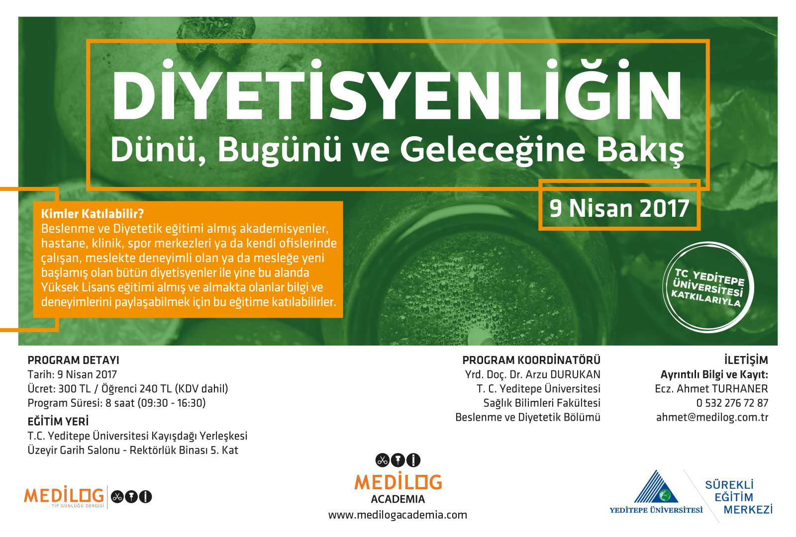 DİYETİSYENLİĞİN DÜNÜ,BUGÜNÜ VE GELECEĞİNE BAKIŞ
