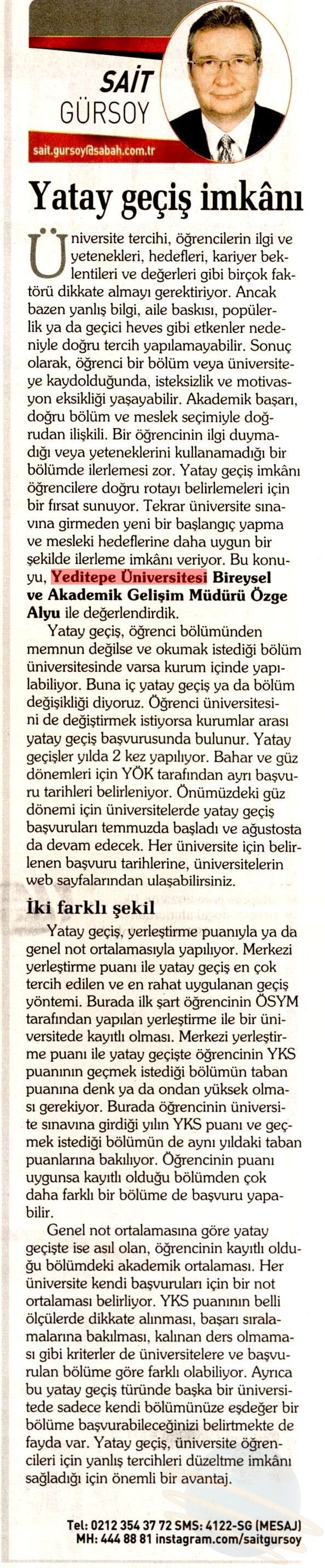 Yatay Geçiş