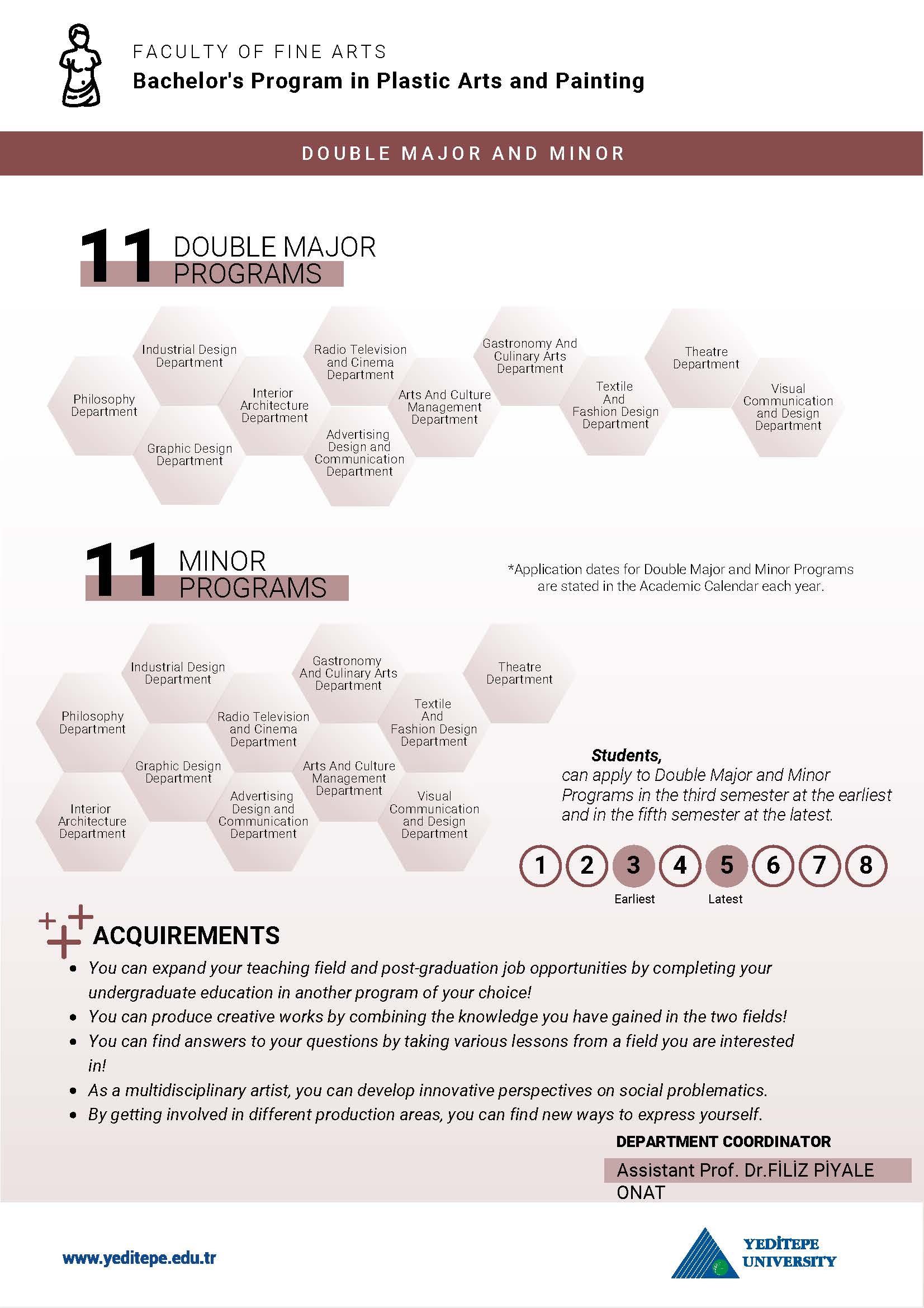 Plastic Arts and Painting Department Double Major Minor Infographic