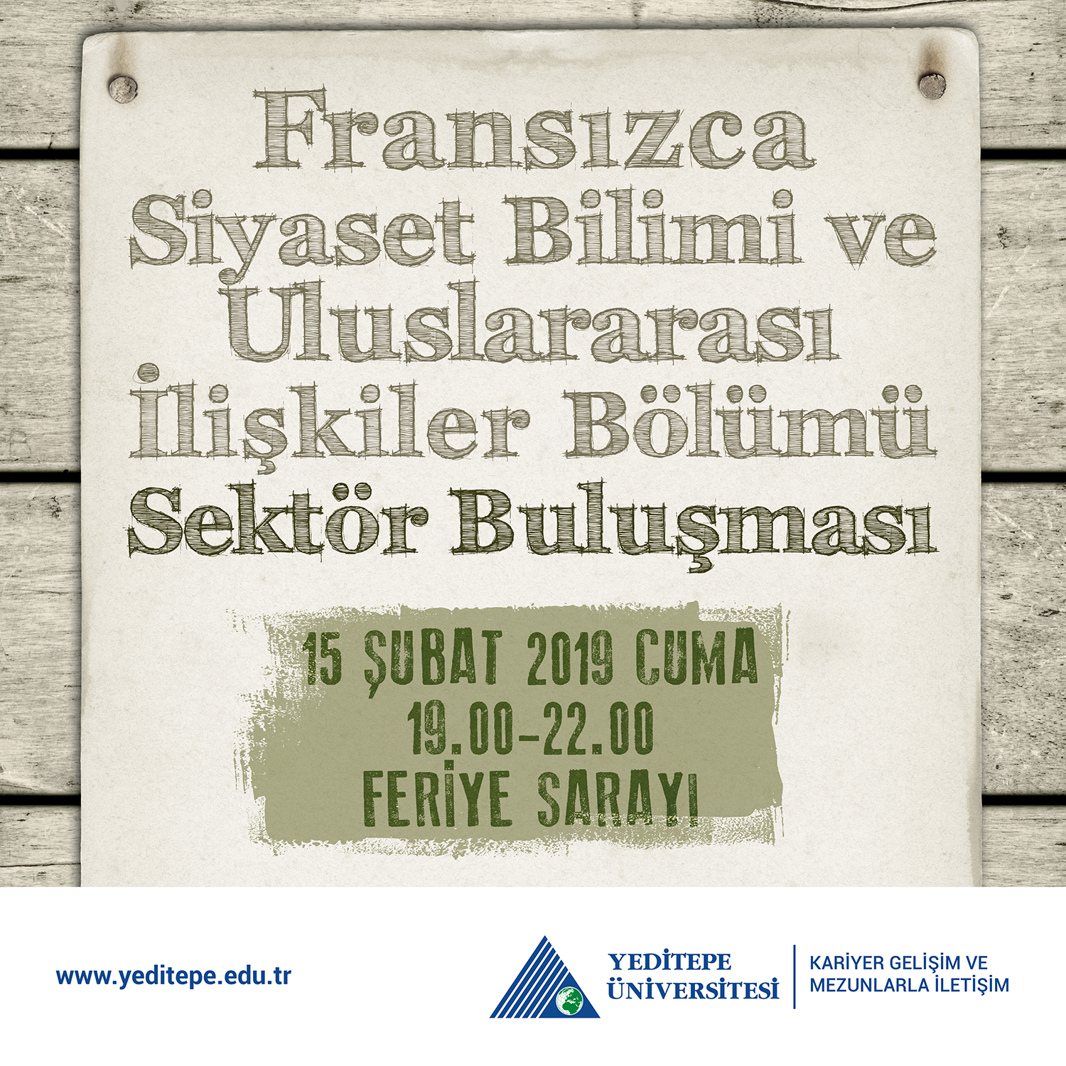 Fransızca Siyaset Bilimi ve Uluslararası İlişkiler Bölümü Sektör Buluşması