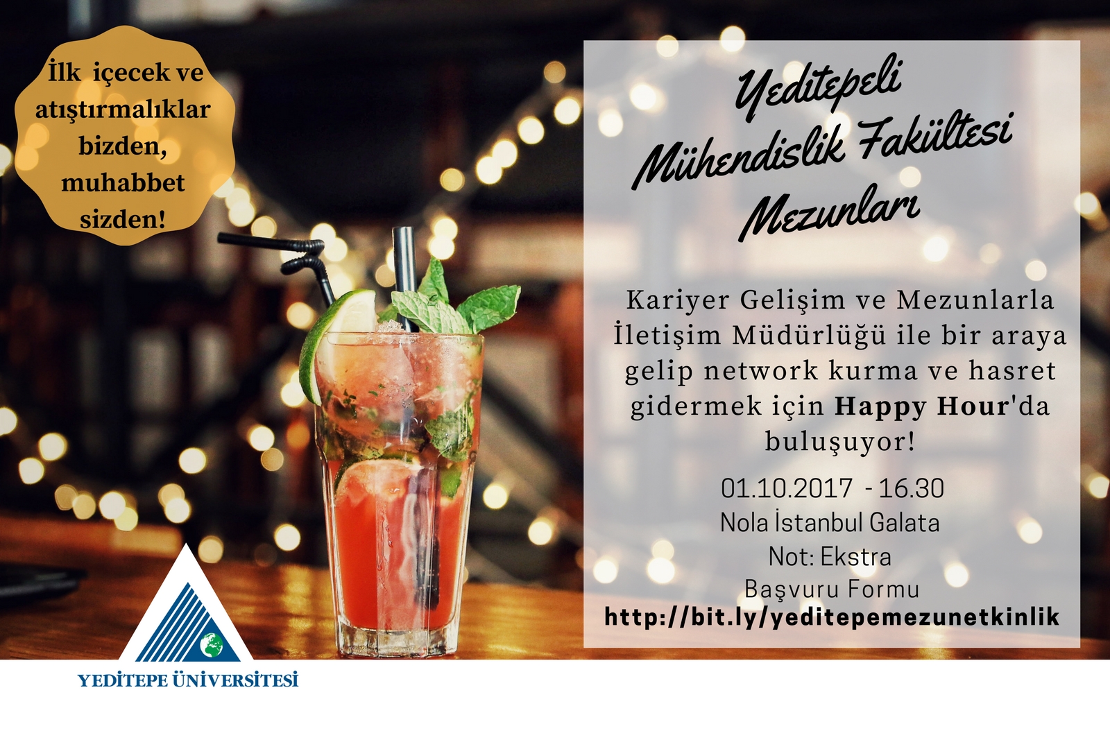 Mühendislik Fakültesi Mezunları Happy Hour'da Buluşuyor!