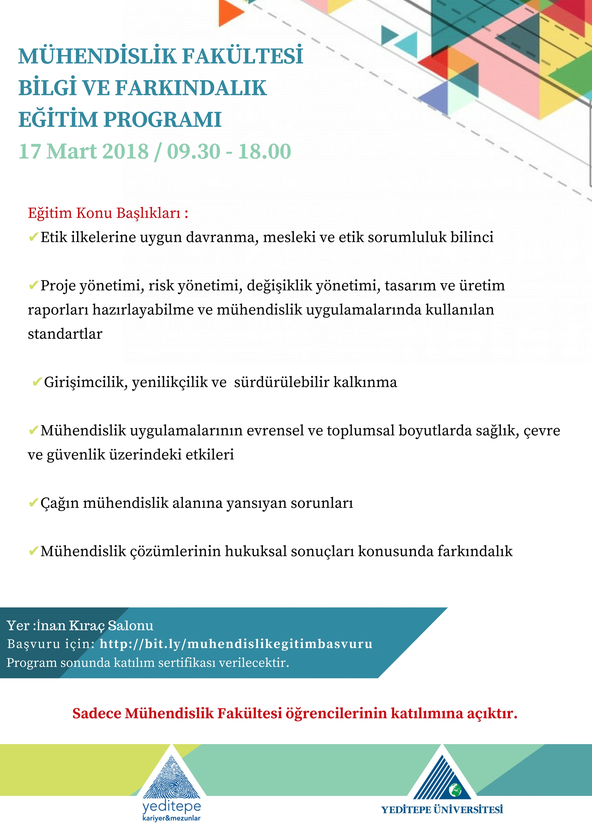 BİLGİ VE FARKINDALIK EĞİTİM PROGRAMI