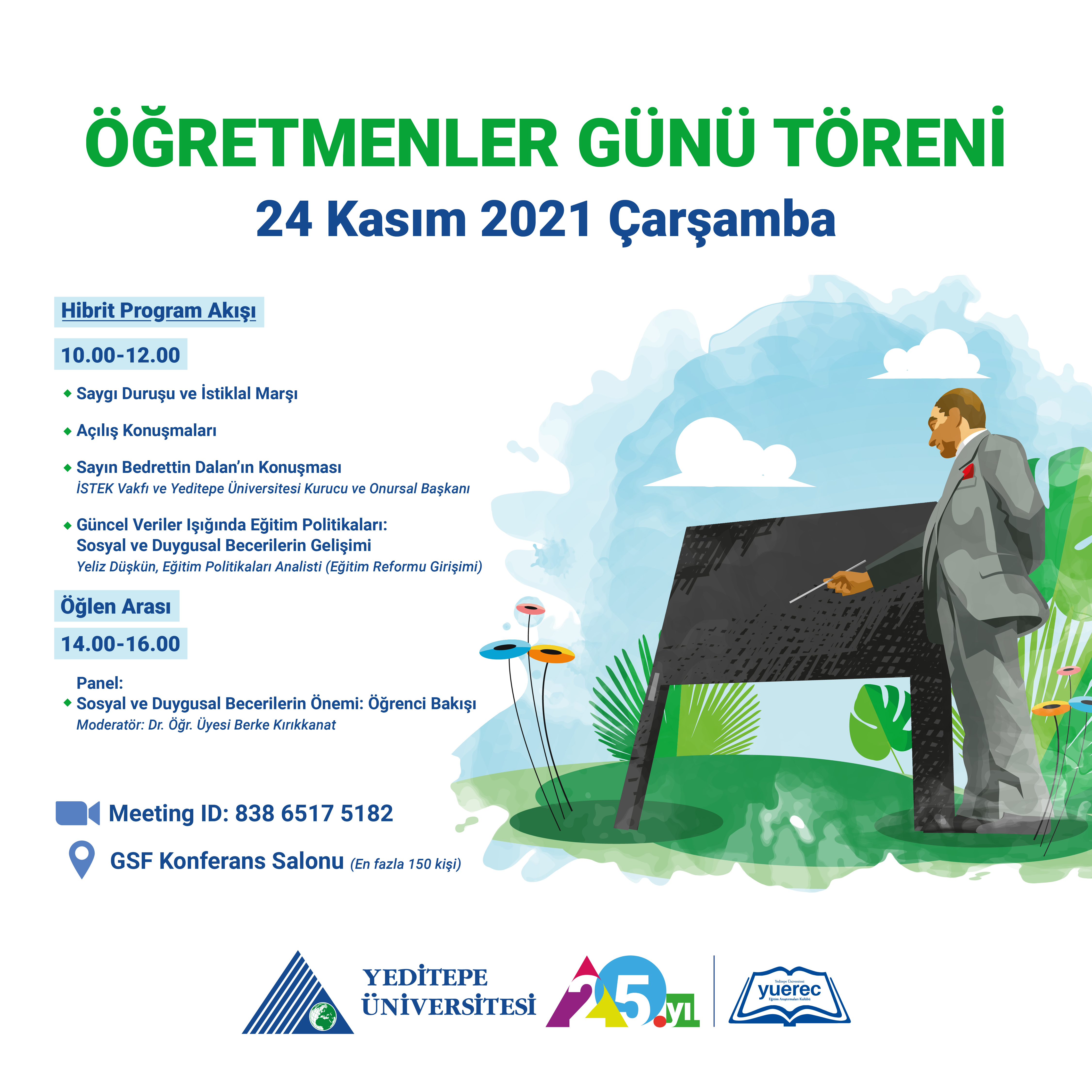 Eğitim Fakültesi 24 Kasım Öğretmenler Günü Töreni