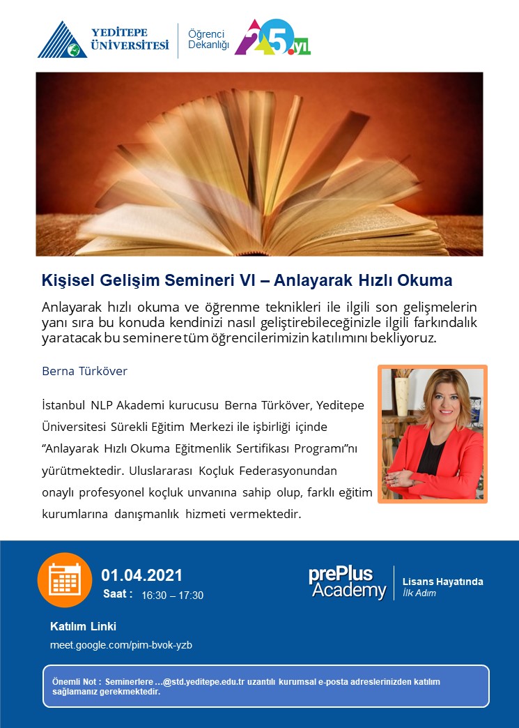 prePlus Academy - Kişisel Gelişim Semineri VI - Anlayarak Hızlı Okuma