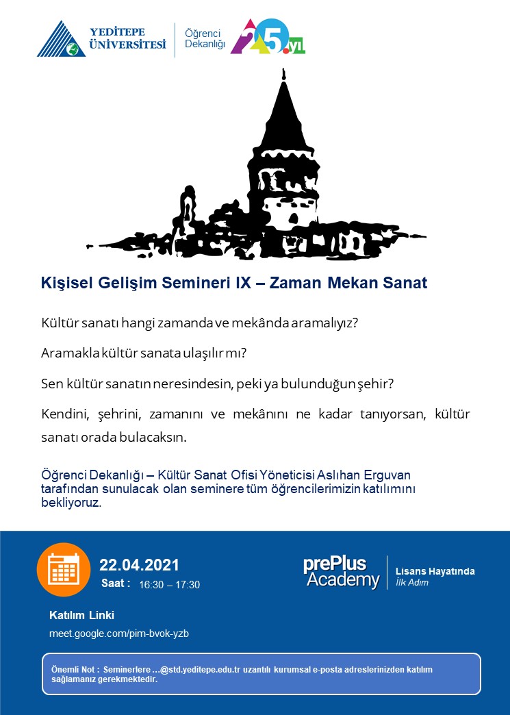 prePlus Academy - Kişisel Gelişim Semineri IX - Zaman Mekan Sanat