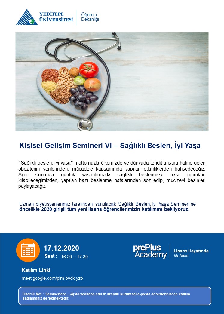 prePlus Academy - Kişisel Gelişim Semineri VI - Sağlıklı Beslen, İyi Yaşa