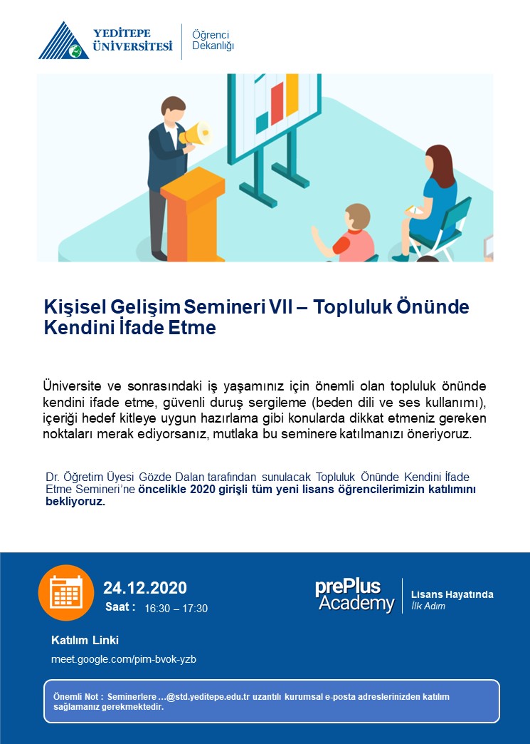 prePlus Academy - Kişisel Gelişim Semineri VII - Topluluk Önünde Kendini İfade Etme