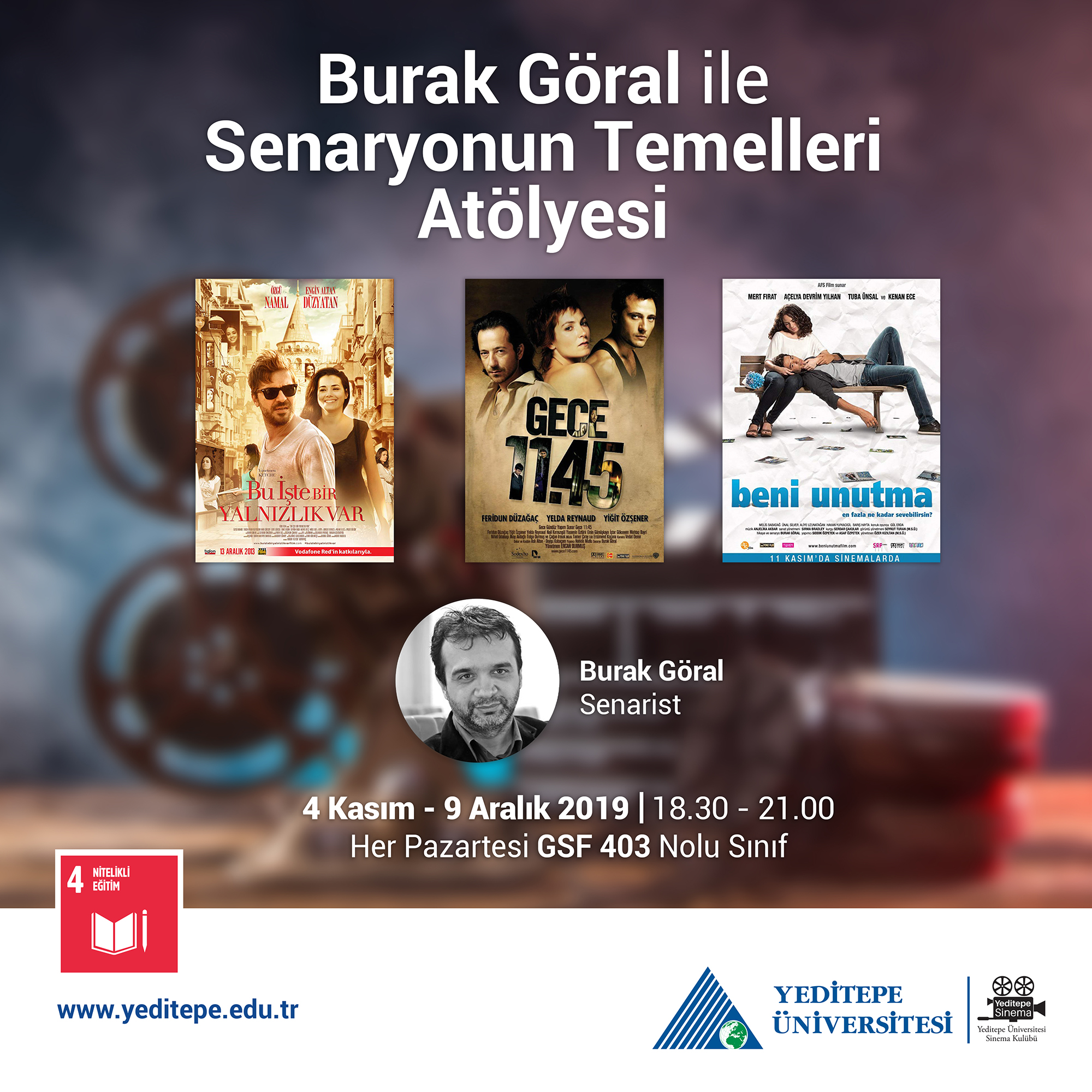 Sinema Kulübü - Burak Göral ile Senaryonun Temelleri Atölyesi