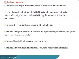 BİLGİ VE FARKINDALIK EĞİTİM PROGRAMI